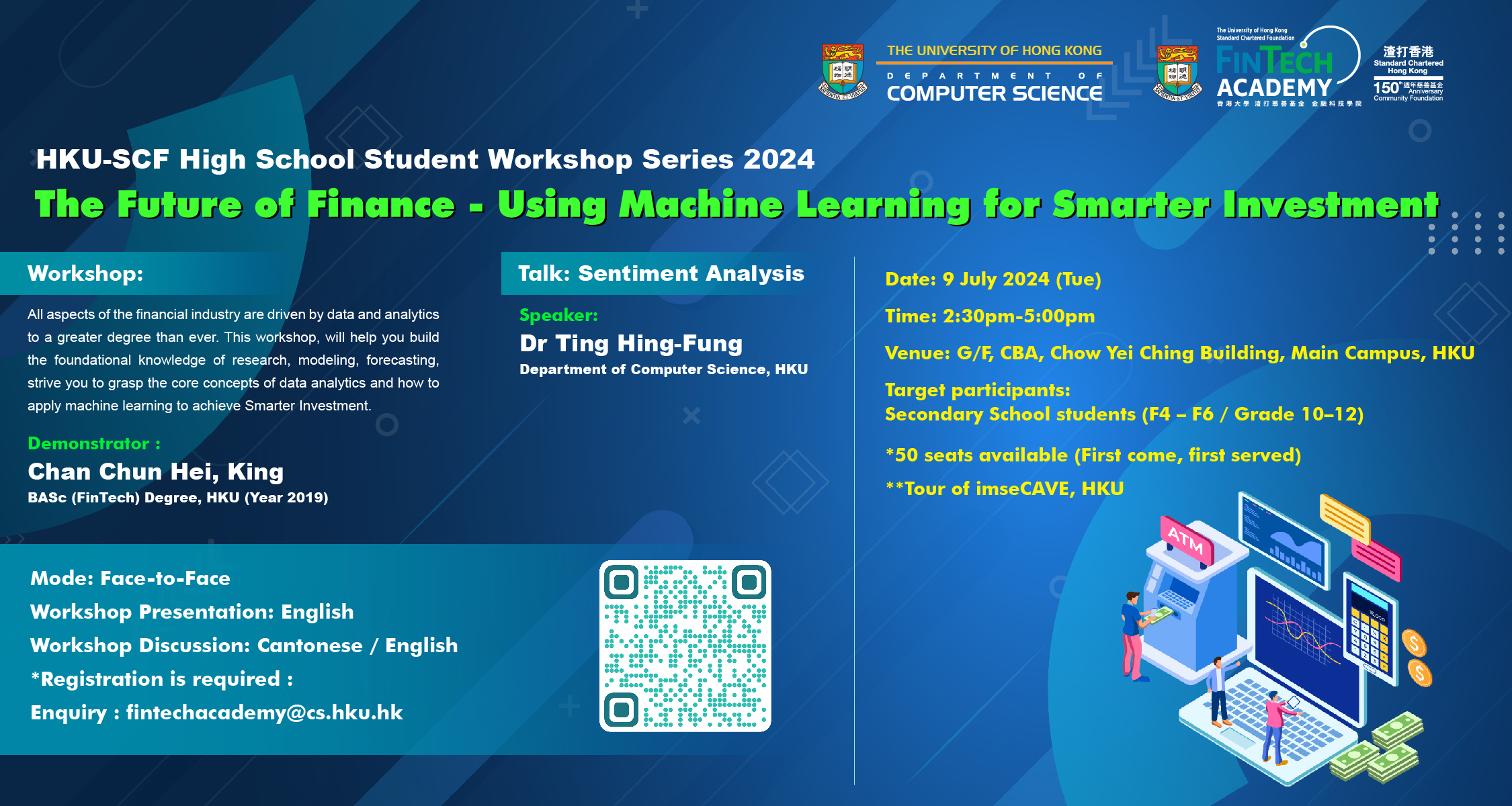 HKU-SCF High School Student Workshop Series 2024 – The Future of Finance – Using Machine Learning for Smarter Investment