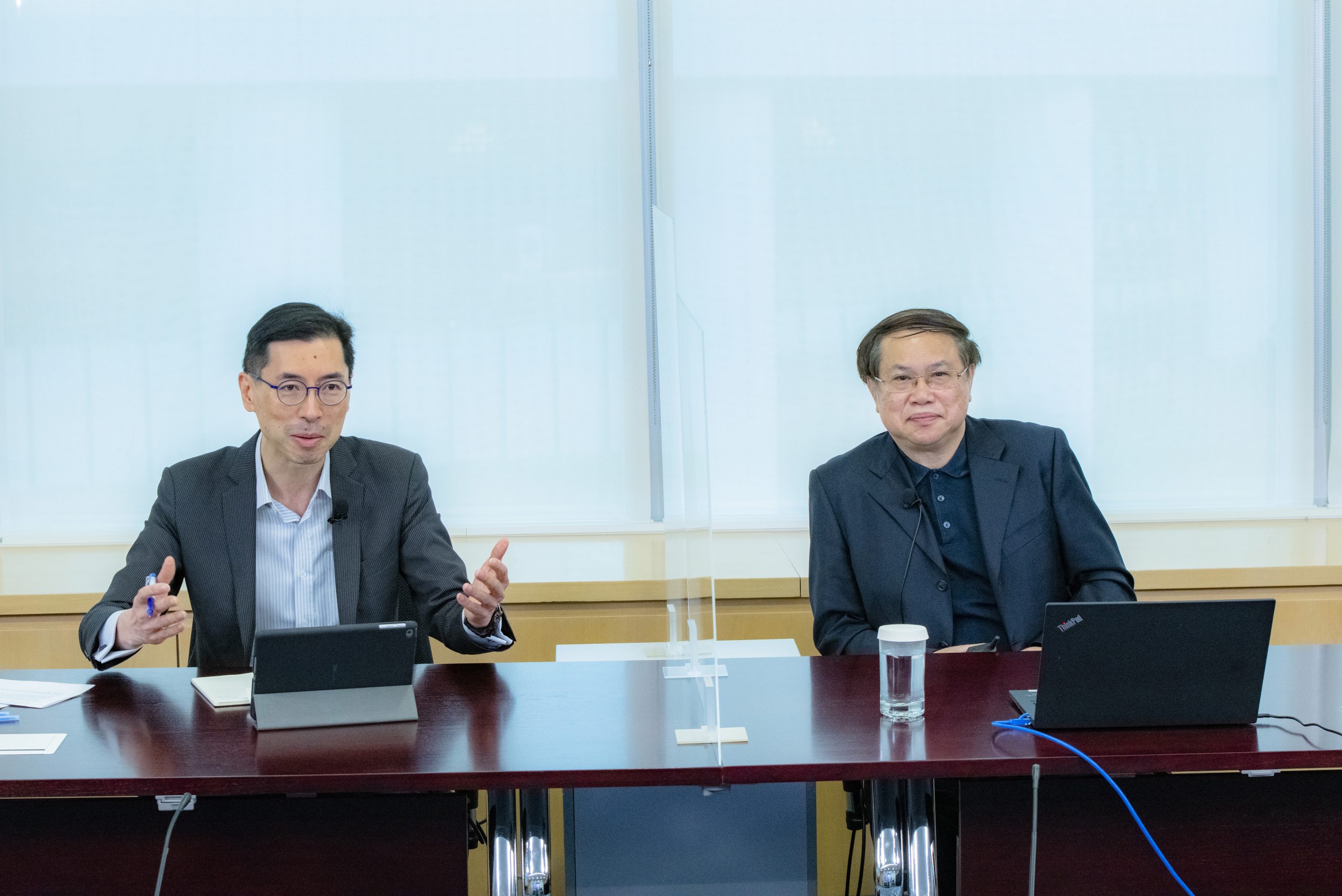 Dr. K P Chow, Prof SM Yiu and Prof Douglas Arner as guest speakers at the Thematic Programme on Fintech and Digitalisation