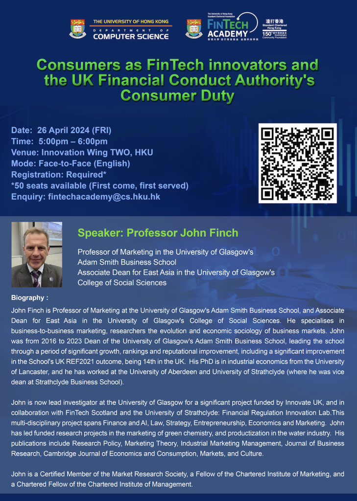 Consumers as FinTech innovators and the UK Financial Conduct Authority’s Consumer Duty